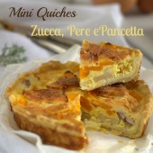 Nondisolopane - Mini quiches con Zucca, Pere e Pancetta