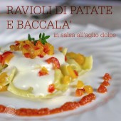 Nondisolopane - Aglio di Vessalico: ravioli di patate e baccalà in salsa all’aglio dolce