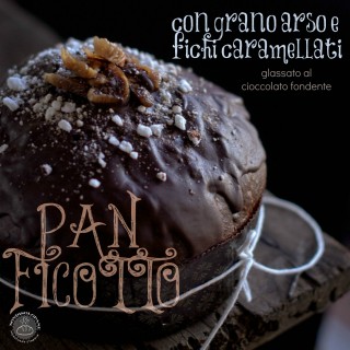 Nondisolopane - Pan Ficotto con grano arso, fichi caramellati e glassa al cioccolato fondente