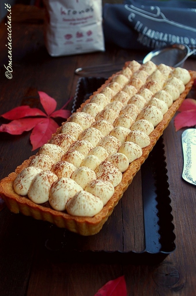 Tarte al cioccolato e chantilly allo zabaione